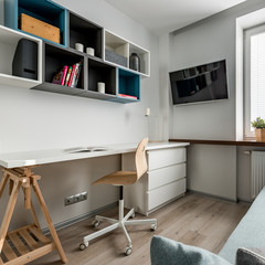 Wall Mural - Study room with white desk