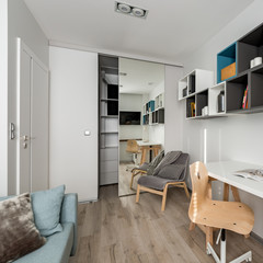 Wall Mural - Multifunctional room with wardrobe