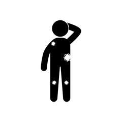 Poster - poor man icon. Element of poor man illustration. Premium quality graphic design icon. Signs and symbols collection icon for websites, web design, mobile app