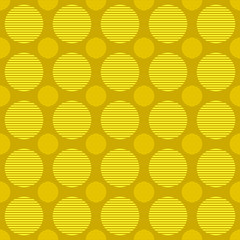 Poster - Yellow abstract geometrical circle pattern background - vector illustration