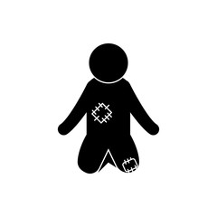 Poster - poor child icon. Element of poor man illustration. Premium quality graphic design icon. Signs and symbols collection icon for websites, web design, mobile app