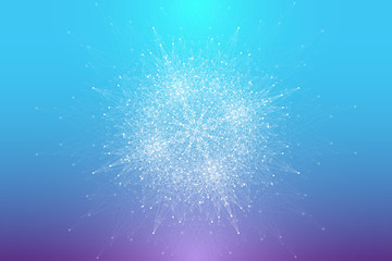 Poster - Big data visualization. Graphic abstract background communication. Perspective backdrop. Minimal array. Digital data visualization. Representing the global, international meaning. Vector illustration.