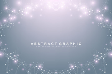 Poster - Big data visualization. Graphic abstract background communication. Perspective backdrop. Minimal array. Digital data visualization. Representing the global, international meaning. Vector illustration.