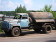Old rusty truck, fuel truck, sewage truck 