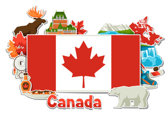 canada sticker background design.