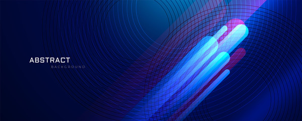 abstract blue background with glowing lines