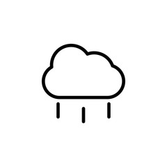 Poster - cloud of rain icon. Element of autumn icon for mobile concept and web apps. Thin line cloud of rain icon can be used for web and mobile