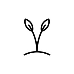 Poster - sprout icon. Element of autumn icon for mobile concept and web apps. Thin line sprout icon can be used for web and mobile