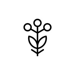 Poster - flower icon. Element of autumn icon for mobile concept and web apps. Thin line flower icon can be used for web and mobile
