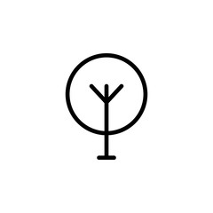 Poster - tree icon. Element of autumn icon for mobile concept and web apps. Thin line tree icon can be used for web and mobile