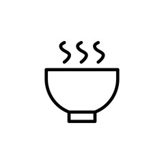 Poster - soup plate icon. Element of autumn icon for mobile concept and web apps. Thin line soup plate icon can be used for web and mobile
