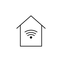 Poster - smart home icon. Element of Internet related icon for mobile concept and web apps. Thin line smart home icon can be used for web and mobile