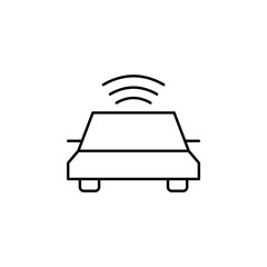 Poster - electric car icon. Element of Internet related icon for mobile concept and web apps. Thin line electric car icon can be used for web and mobile