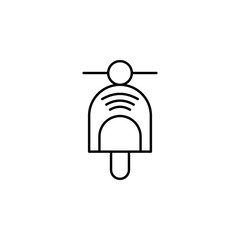 Poster - scooter icon. Element of Internet related icon for mobile concept and web apps. Thin line scooter icon can be used for web and mobile