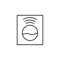 Poster - washing machine icon. Element of Internet related icon for mobile concept and web apps. Thin line washing machine icon can be used for web and mobile