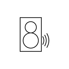 Poster - speaker icon. Element of Internet related icon for mobile concept and web apps. Thin line speaker icon can be used for web and mobile