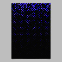 Poster - Blue square pattern brochure template - vector mosaic cover background