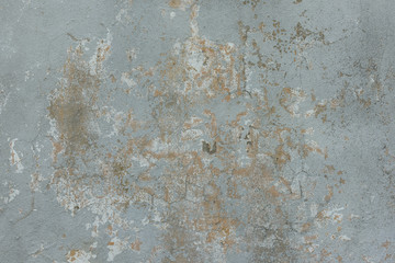 texture of old peeling blue plaster