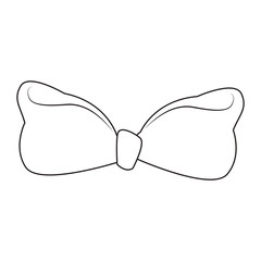 Poster - Bow tie isolated in black and white