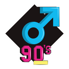 Poster - Male gender 90s symbol