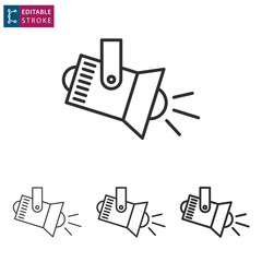 Poster - spotlight line icon on white background. editable stroke.
