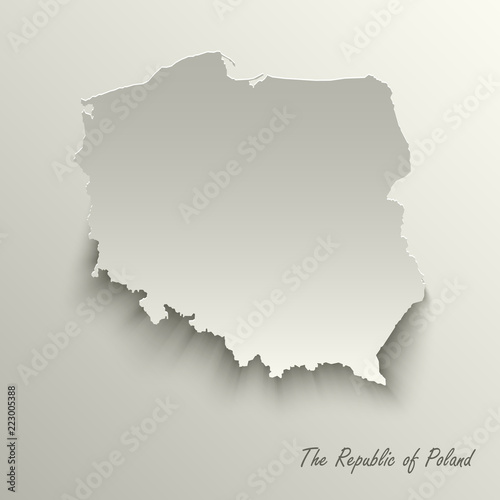 Fotografía Abstract design map The Republic of Poland template