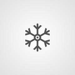 Poster - Vector isolated snowflake icon. Logo for your design