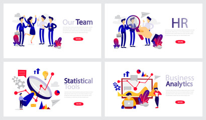 Set of horizontal banner templates for web page
