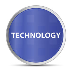 Wall Mural - Technology blue round button