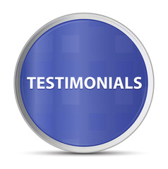 Wall Mural - Testimonials blue round button