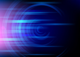 Fototapete - Abstract round blue background. Minimal fluid design, vector illustration.