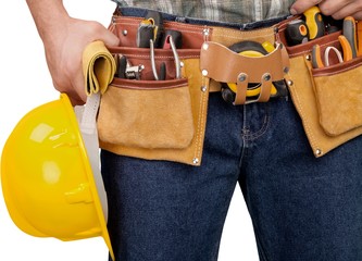 Man wearing a toolbelt