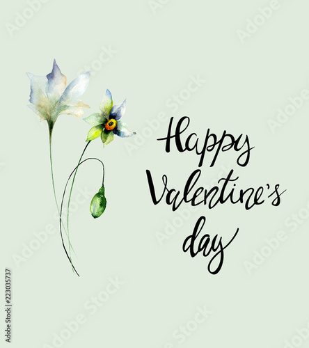 Stylized summer flowers