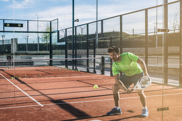 Wall Mural - Man playing padel