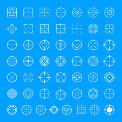 Poster - Aim target icons set. Simple illustration of 50 aim target vector icons for web