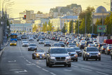 Fototapeta  - Moscow, Russia - September, 15, 2018: traffic on Moscow street