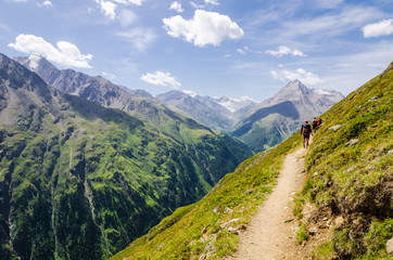 panorama trail of vent in the oetztal nature reserve, austria – this trail is part of the long dista