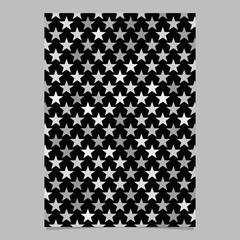 Poster - Grey geometrical pentagram star shape pattern background brochure template design