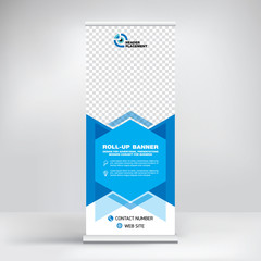 Wall Mural - roll-up design, modern graphic style, banner for advertising goods and services, stand for exhibitio