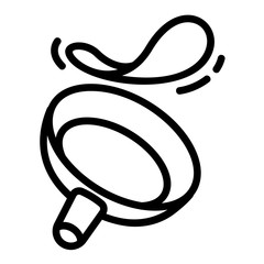 Poster - Fry pan icon. Outline fry pan vector icon for web design isolated on white background