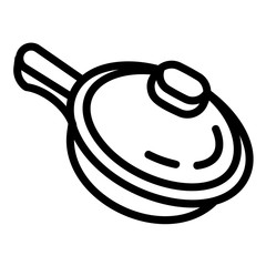 Poster - Sauce pan icon. Outline sauce pan vector icon for web design isolated on white background