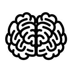 Poster - Front side brain icon. Outline front side brain vector icon for web design isolated on white background