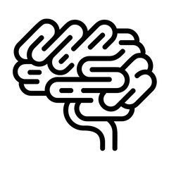Poster - Brain organ icon. Outline brain organ vector icon for web design isolated on white background