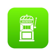 Poster - Gamble machine icon digital green for any design isolated on white vector illustration