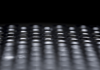 Background steel plate with round holes