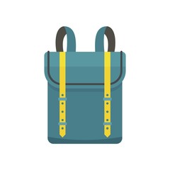 Poster - boy backpack icon. flat illustration of boy backpack vector icon for web design