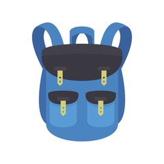Poster - climbing backpack icon. flat illustration of climbing backpack vector icon for web design