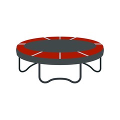 Poster - Garden trampoline icon. Flat illustration of garden trampoline vector icon for web design