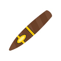 Sticker - Nicotine cigar of cuba icon. Flat illustration of nicotine cigar of cuba vector icon for web design