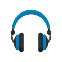 Poster - Retro headphones icon. Flat illustration of retro headphones vector icon for web design